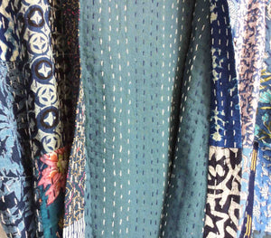 Blockprint Patchwork Kantha Rock