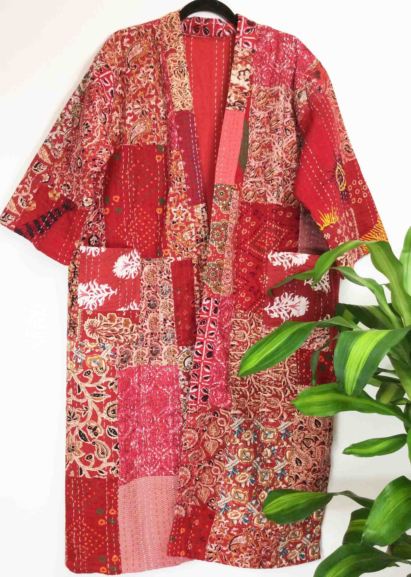 Blockprint Patchwork Kantha Robe