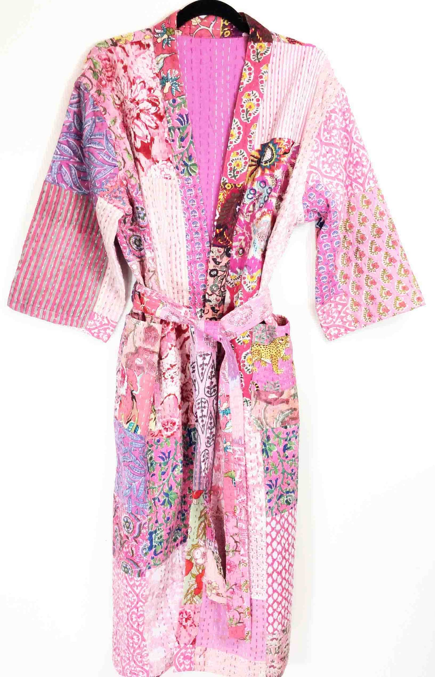 Blockprint Patchwork Kantha Robe