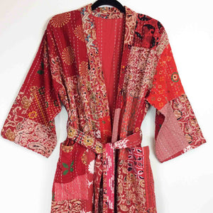 Blockprint Patchwork Kantha Robe