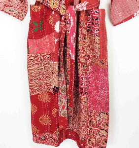 Blockprint Patchwork Kantha Robe