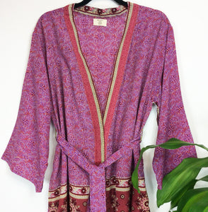 Vintage Sari Kimono Long