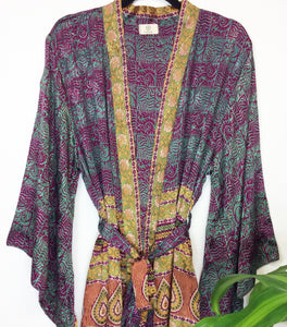 Vintage Sari Kimono Short