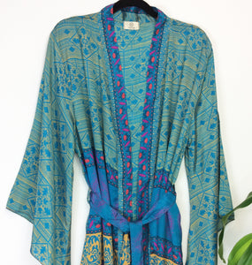 Vintage Sari Kimono Short