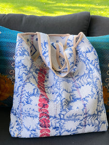 Sari Kantha Tote Bag