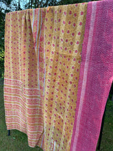 Load image into Gallery viewer, Vintage Sari Kantha Quilt
