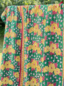 Vintage Sari Sequins Kantha