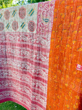 Load image into Gallery viewer, Vintage Sari Sequins Kantha
