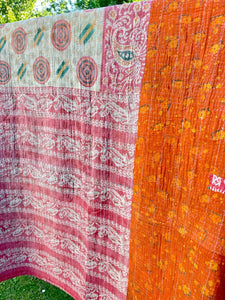 Vintage Sari Sequins Kantha