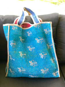 Sari Kantha Tote Bag