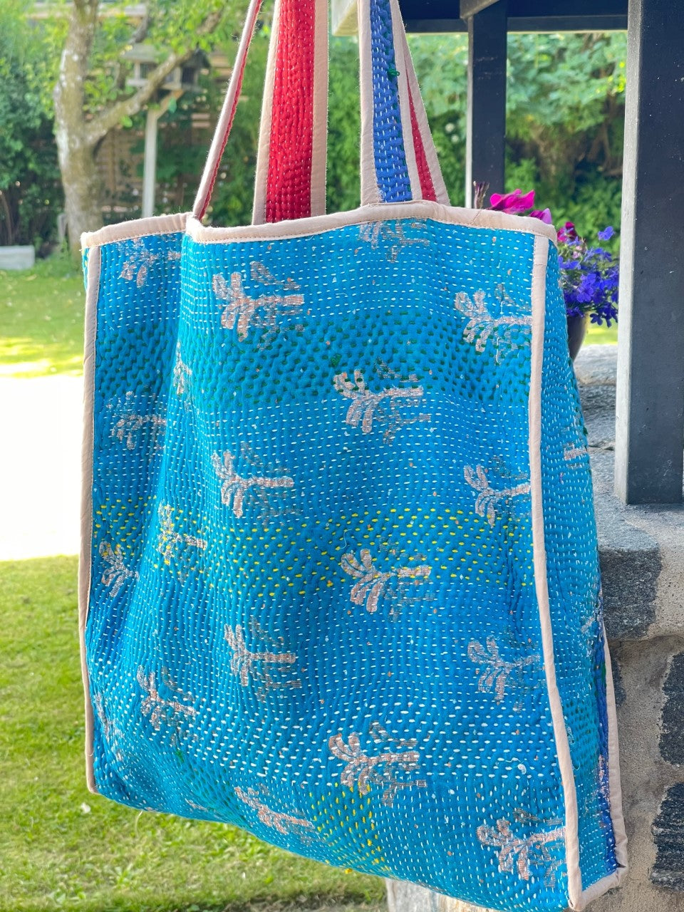 Sari Kantha Tote Bag