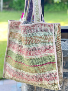 Sari Kantha Tote Bag