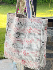 Sari Kantha Tote Bag