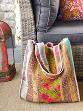 Load image into Gallery viewer, Sari Kantha Tote Bag
