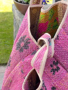 Sari Kantha Tote Bag