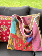 Load image into Gallery viewer, Sari Kantha Tote Bag
