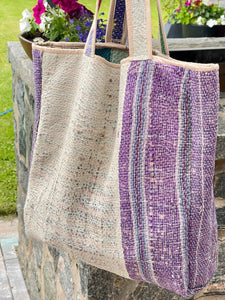 Sari Kantha Tote Bag