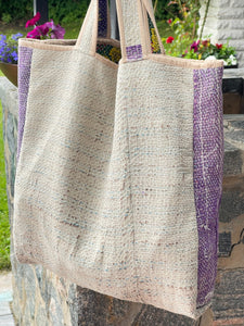 Sari Kantha Tote Bag