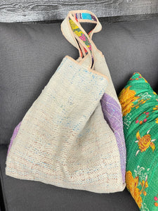 Sari Kantha Tote Bag