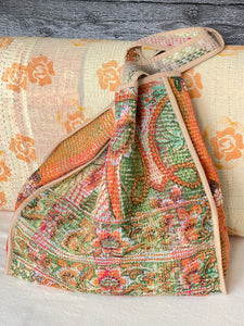 Sari Kantha Tote Bag