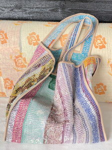 Sari Kantha Tote Bag