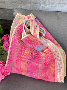 Sari Kantha Tote Bag