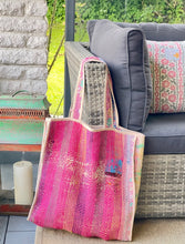 Load image into Gallery viewer, Sari Kantha Tote Bag
