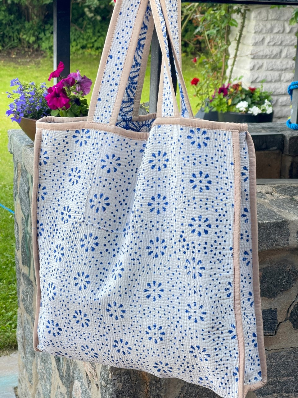 Sari Kantha Tote Bag