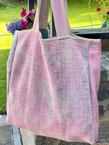 Sari Kantha Tote Bag