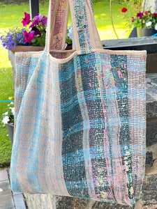 Sari Kantha Tote Bag