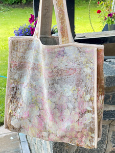 Sari Kantha Tote Bag