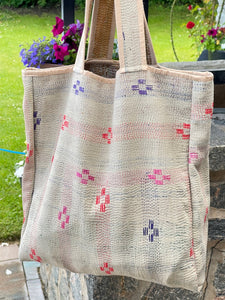 Sari Kantha Tote Bag