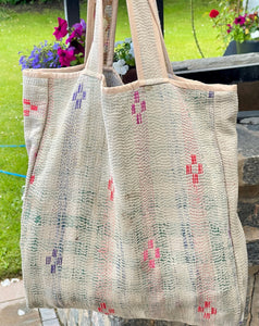 Sari Kantha Tote Bag