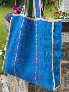 Sari Kantha Tote Bag