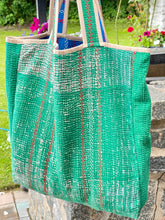 Load image into Gallery viewer, Sari Kantha Tote Bag
