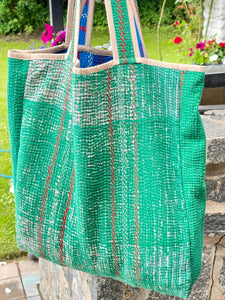 Sari Kantha Tote Bag