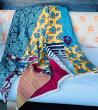 Load image into Gallery viewer, Vintage Sari Kantha Quilt
