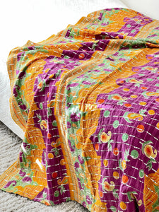 Vintage Sari sequins Kantha