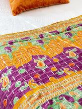 Load image into Gallery viewer, Vintage Sari sequins Kantha
