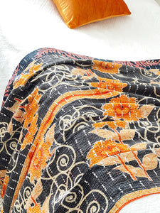 Vintage Sari Sequins Kantha