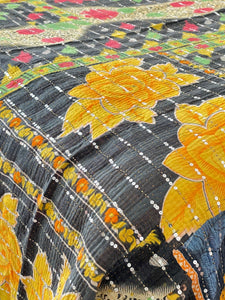 Vintage Sari Sequins Kantha