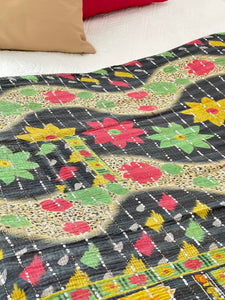 Vintage Sari Sequins Kantha