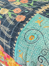 Load image into Gallery viewer, Vintage Sari Sequins Kantha
