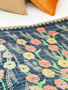 Vintage Sari Sequins Kantha